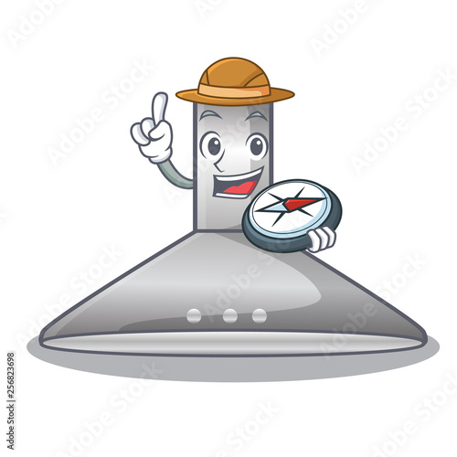Explorer kitchen hood isolated with the cartoon