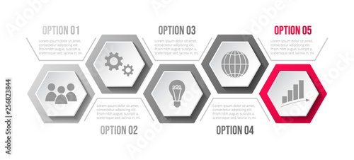 Company infographic template with business icons. Vector