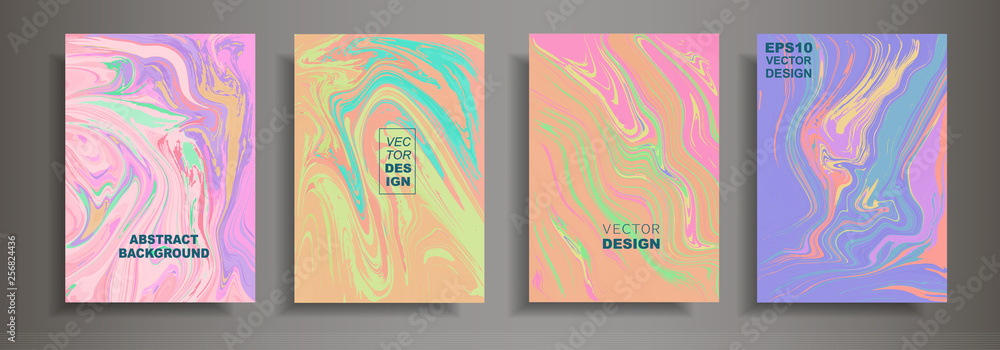 Modern design A4.Abstract multicolor marble texture of colored bright liquid paints. Splash trends paints. Used design presentations, print, flyer, business cards, invitations, calendars, sites.