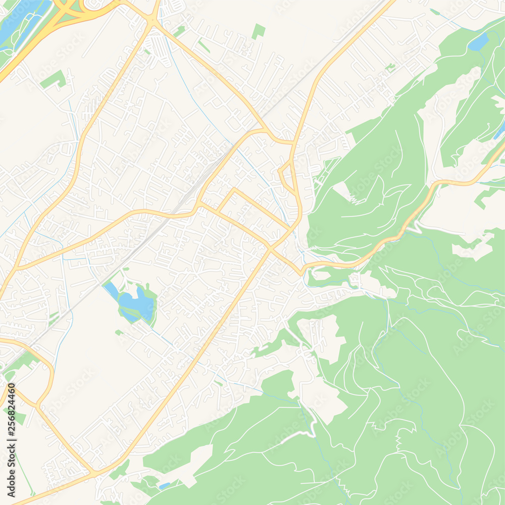 Fototapeta premium Hohenems, Austria printable map
