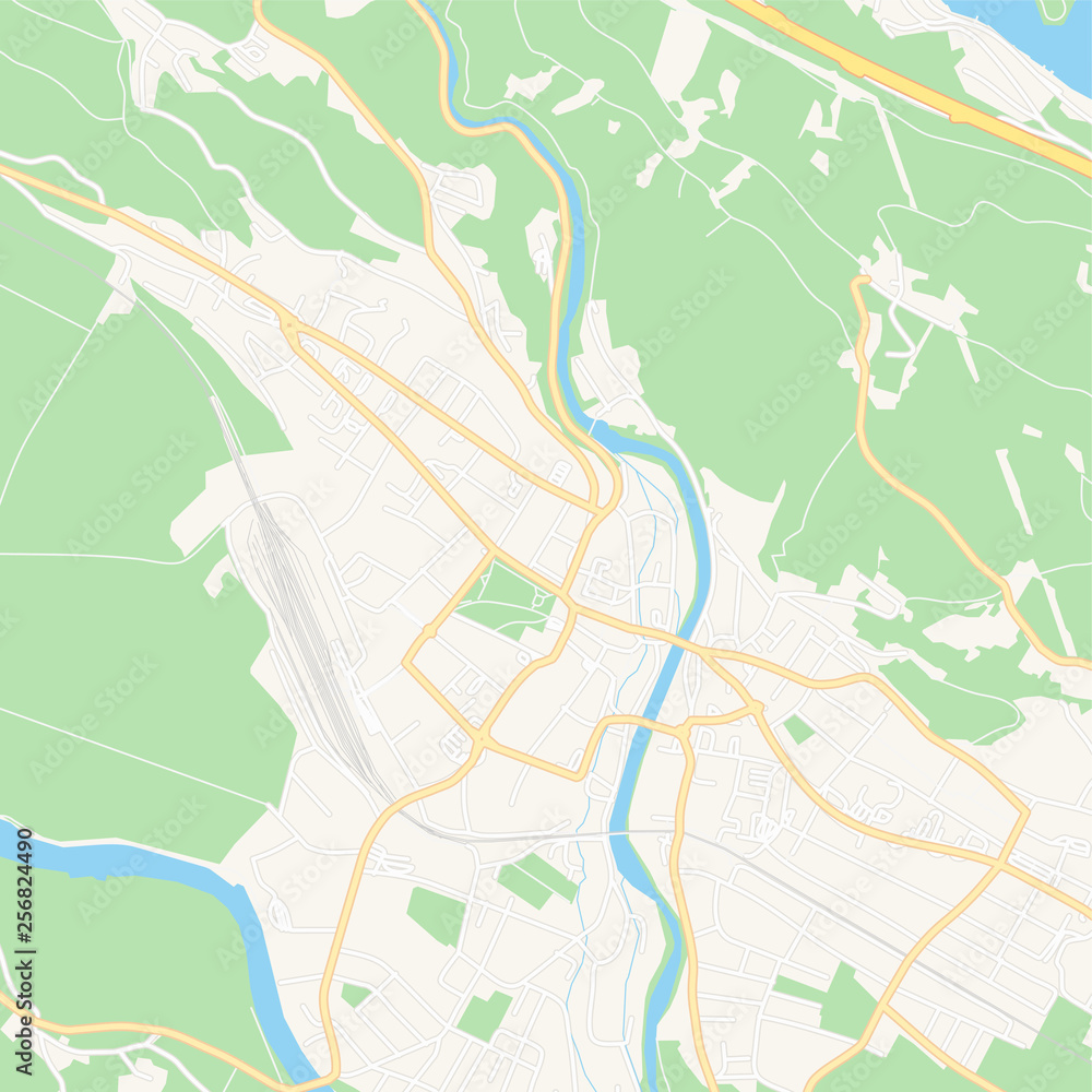 Spittal an der Drau, Austria printable map