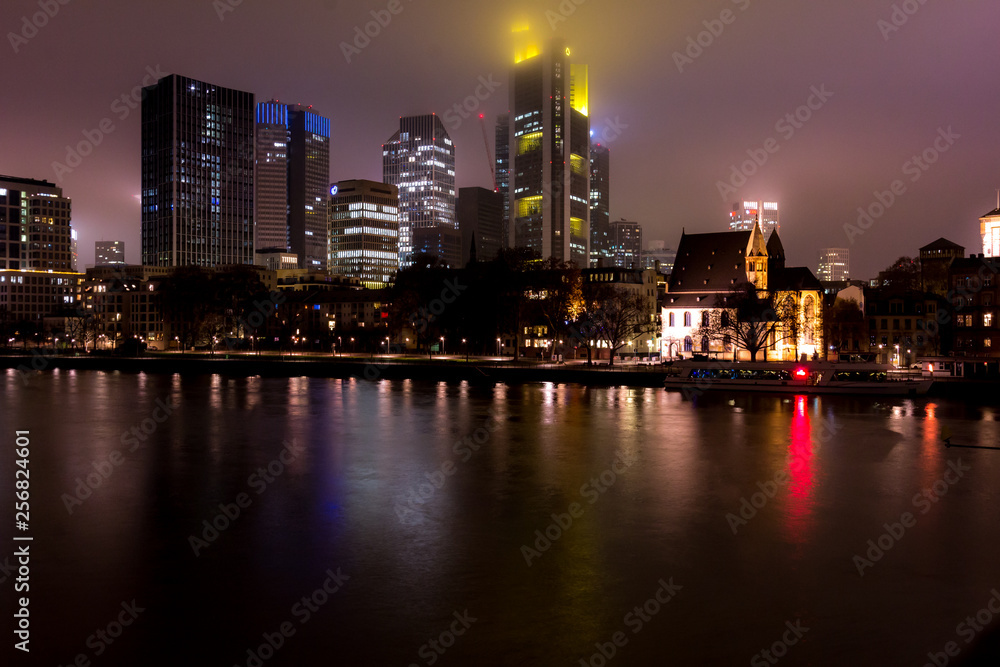 Fototapeta premium Christmas Frankfurt by night