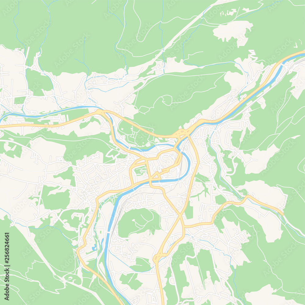 Bad Ischl, Austria printable map Bad Ischl, Austria printable map