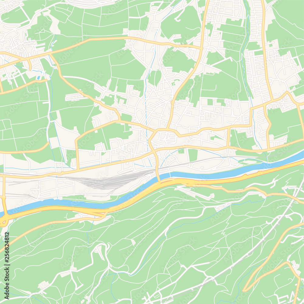 Hall in Tirol, Austria printable map