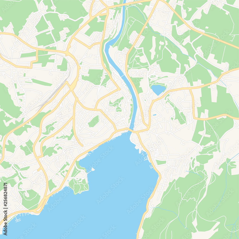 Gmunden, Austria printable map