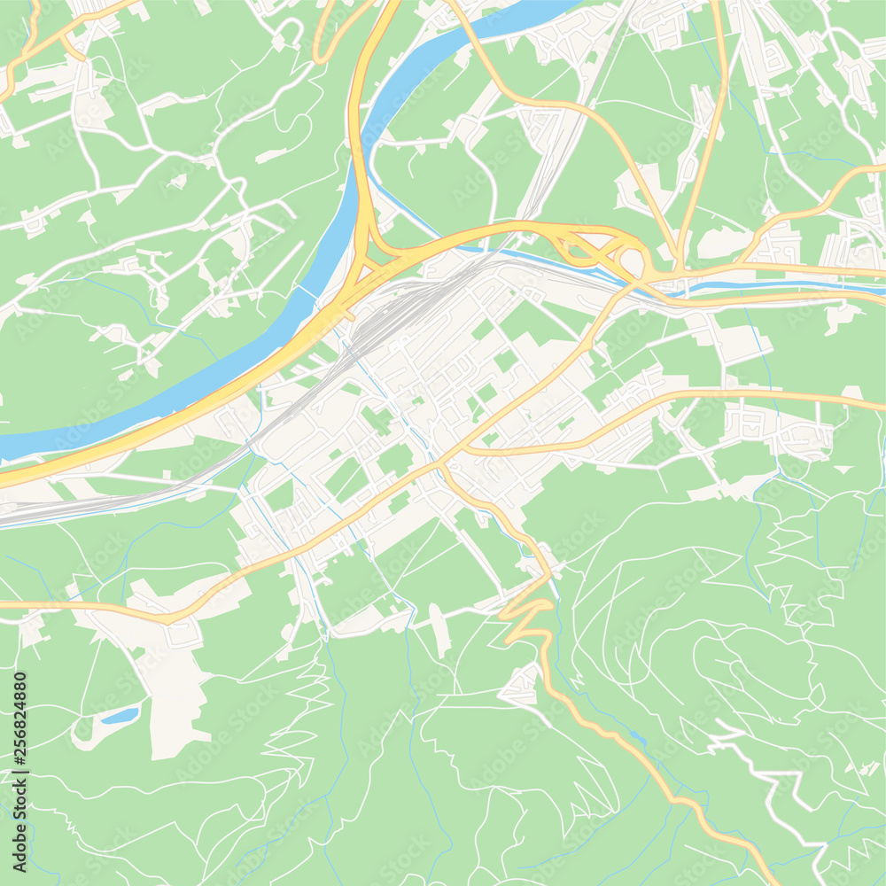 Worgl, Austria printable map