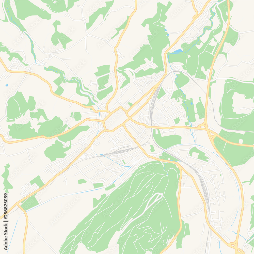 Fototapeta premium Sankt Veit an der Glan, Austria printable map