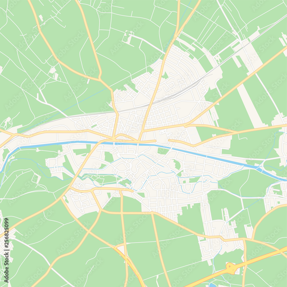 Neunkirchen, Austria printable map
