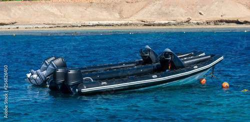 Rigid inflatable boats, RIB boats, diving boats in the red sea.