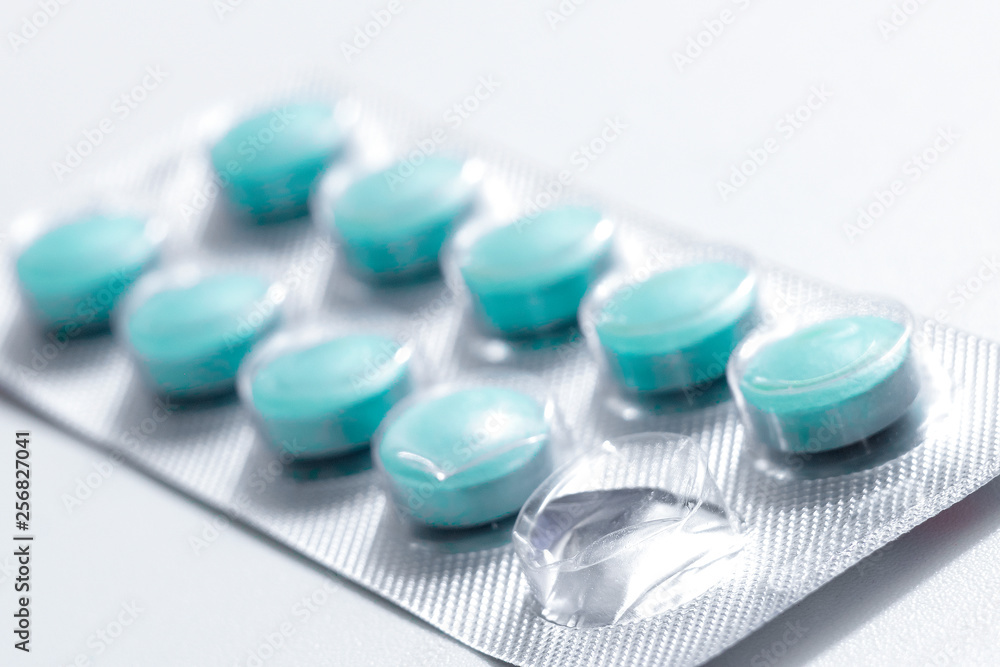Packs of pills on white background Packs of pills on white background