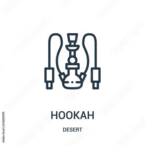 hookah icon vector from desert collection. Thin line hookah outline icon vector illustration. Linear symbol for use on web and mobile apps, logo, print media.