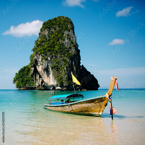 Boat on the beach ins Krabi  Thailand