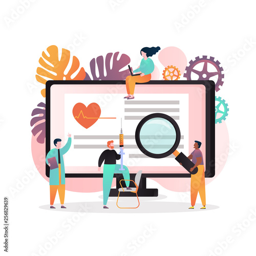 Medicine vector concept for web banner, website page