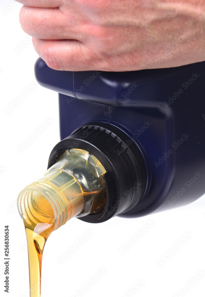 Motor oil on white background Motor oil on white background