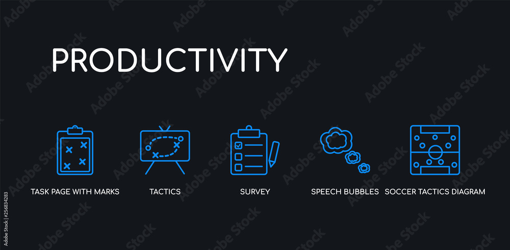 5 outline stroke blue soccer tactics diagram, speech bubbles, survey, tactics, task page with marks icons from productivity collection on black background. line editable linear thin icons. 5 outline stroke blue soccer tactics diagram, speech bubbles, survey, tactics, task page with marks icons from productivity collection on black background. line editable linear thin icons.