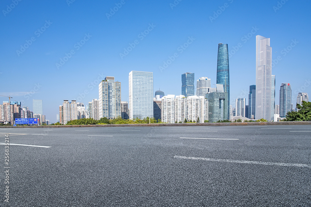 Guangzhou urban architecture and urban traffic roads