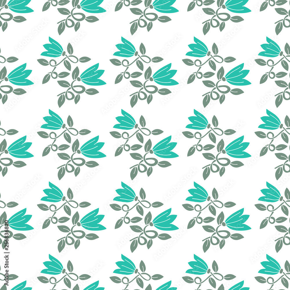 Floral seamless pattern flower with leaf Floral seamless pattern flower with leaf