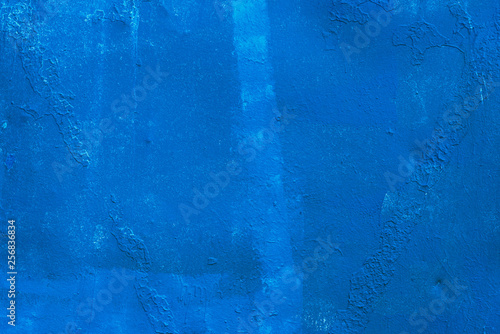 Wallpaper Mural Metal surface carelessly painted in blue color, background Torontodigital.ca