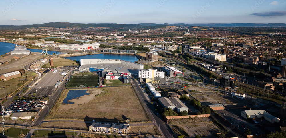 View of the old dockland area of Middlesbrough