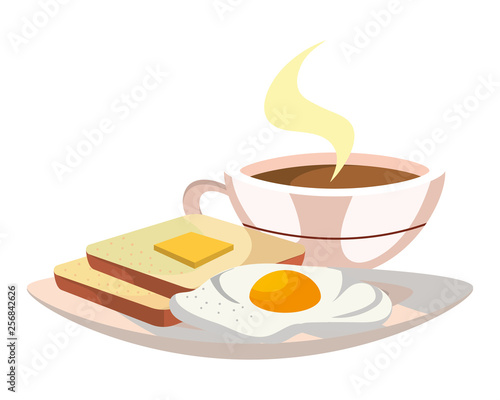 delicious tasty breakfast cartoon