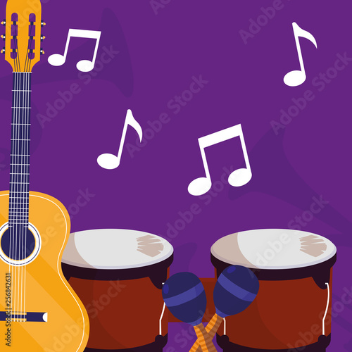 guitar and timbals instruments musical photo