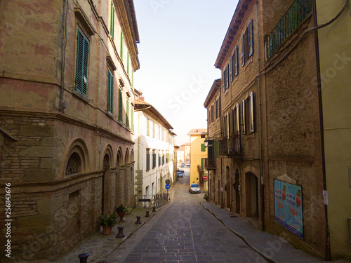 Street of the city center of Umbertide in Umbria  Italy.
