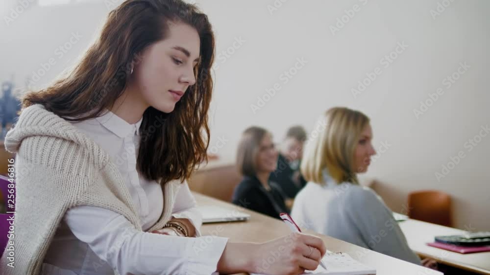 Multinational group of students in an auditorium Multinational group of students in an auditorium