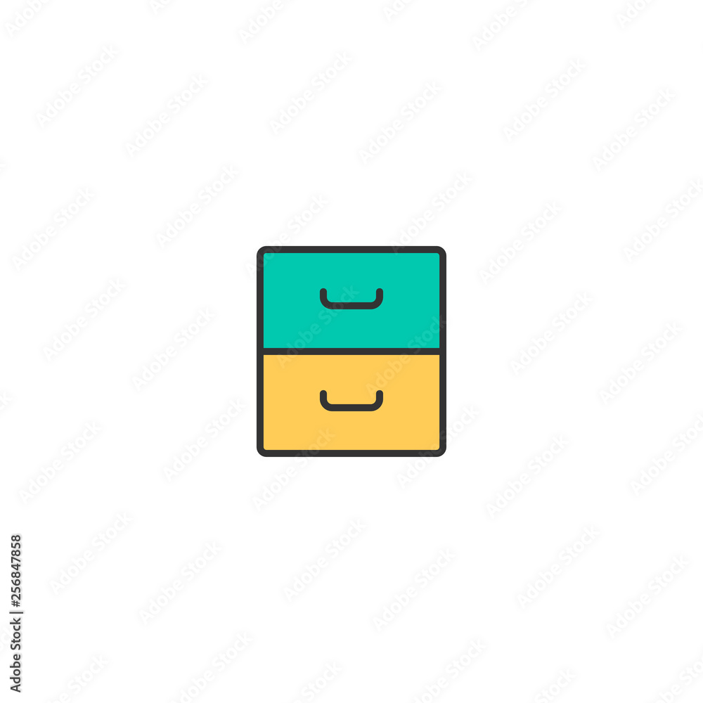 Archive icon design. Essential icon vector design Archive icon design. Essential icon vector design