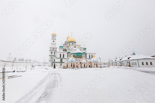 Photography The panorama of New Jerusalem monastery, Moscow in winther time