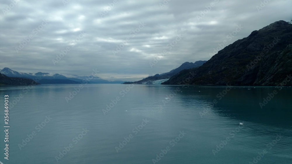Mountain Filled horizon on the pacific ocean. Inside passage Alaska Mountain Filled horizon on the pacific ocean. Inside passage Alaska
