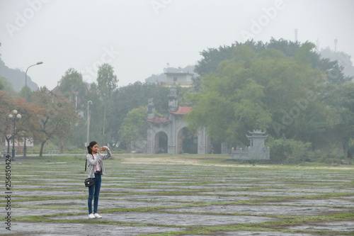 woman traveling to Ninh Binh, Vietnam