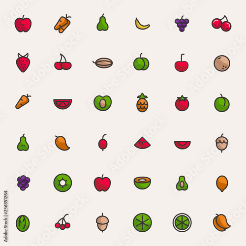 fruit icon set