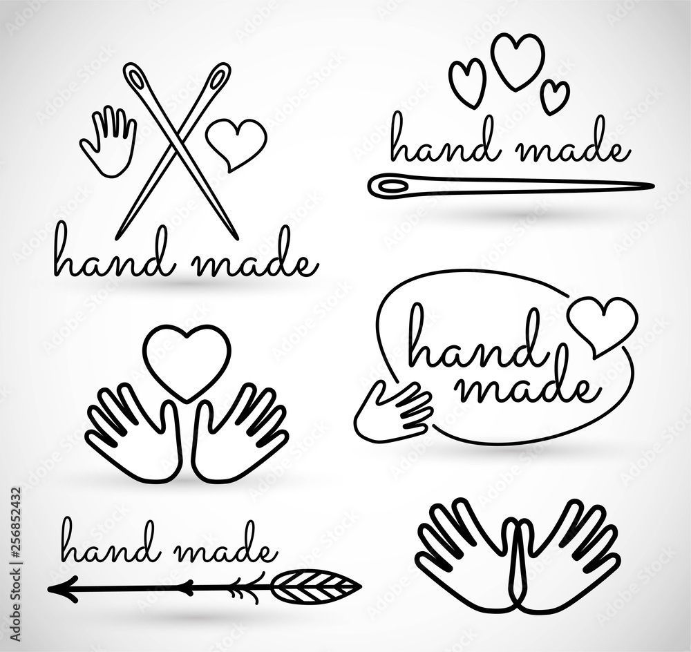 Hand made vector sign Stock Vector | Adobe Stock