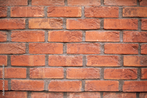 New brick wall. Vintage dilapidated cement brick wall grunge. Red brick wall cement texture background.New red brick wall background.