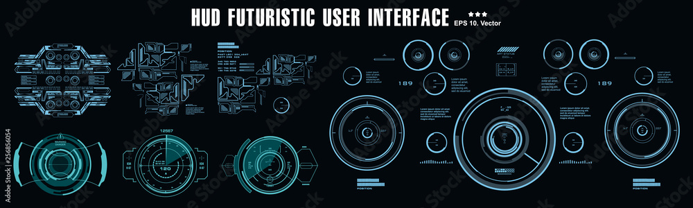 Futuristic virtual graphic touch user interface, target Futuristic virtual graphic touch user interface, target