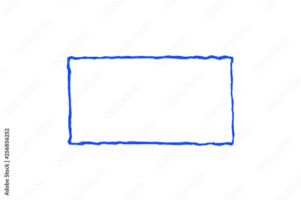 Handwritten frame on white background. Faint line. 手書きのフレーム かすれた線 Handwritten frame on white background. Faint line. 手書きのフレーム かすれた線