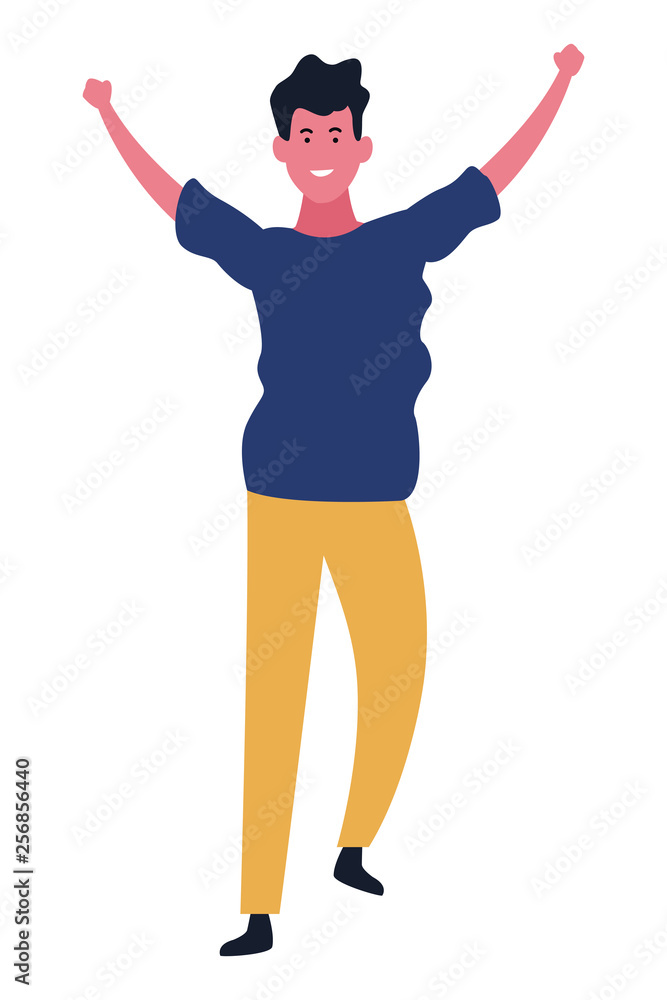 Happy man dancing cartoon Happy man dancing cartoon