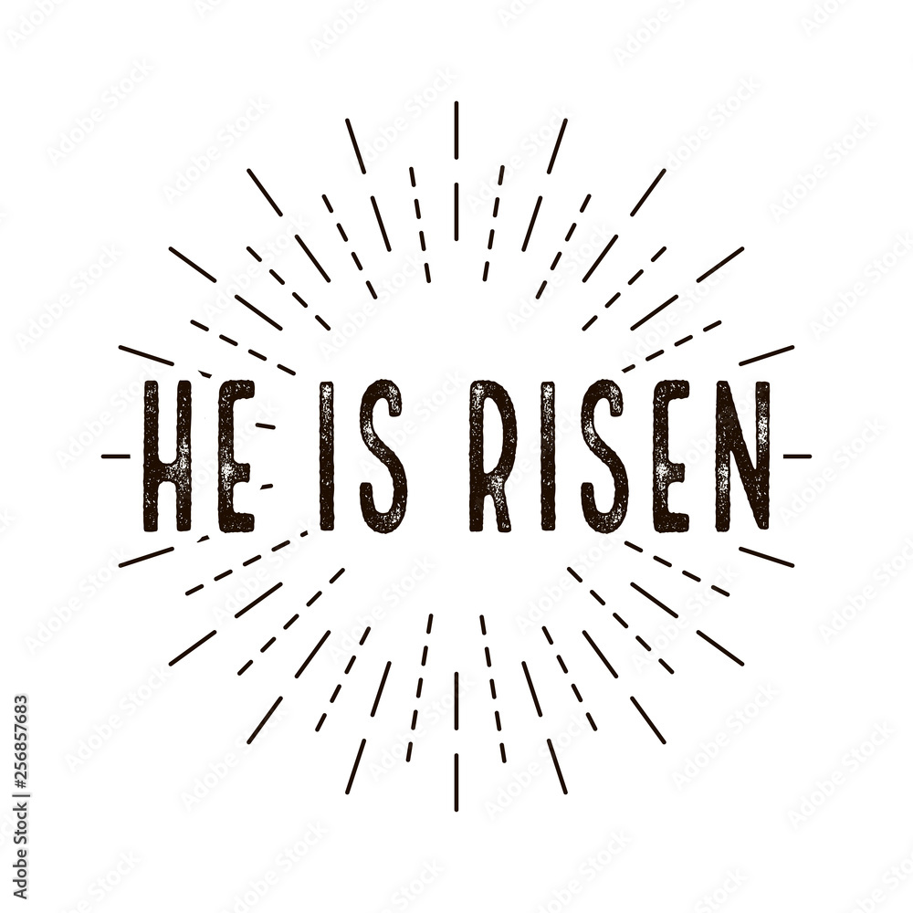 He is risen. celebration day. Happy Easter day. He is risen. celebration day. Happy Easter day.