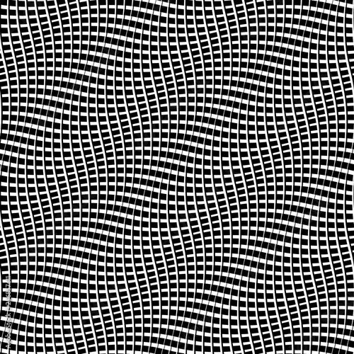 Snakeskin seamless pattern. Snake skin print. Optical illusion background made of wavy lines.
