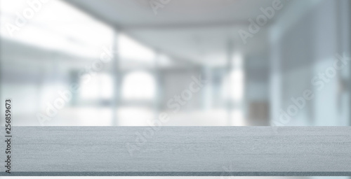 Empty stone table with blurred soft light factory business background. product display template. Mock up template for display. Business presentation.