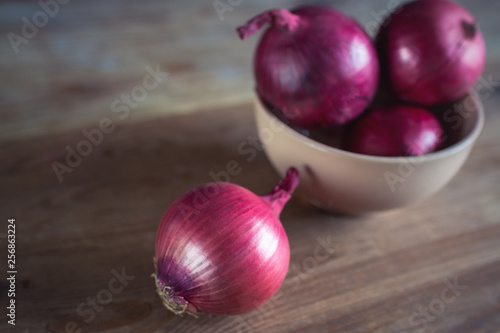 red onions in bowl