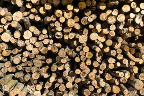 Gehacktes Brennholz  Textur aus Holz