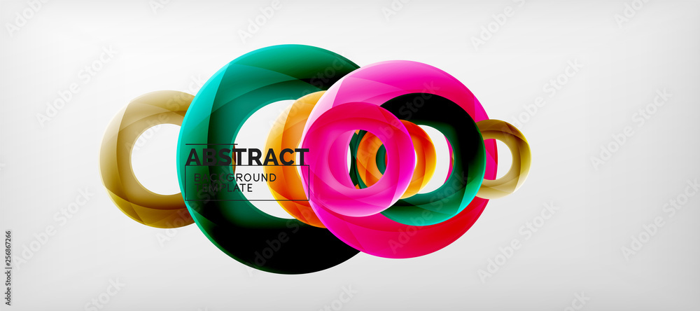 Obraz premium Vector circles abstract background