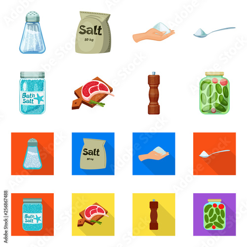 Isolated object of cooking and sea logo. Collection of cooking and baking   stock symbol for web.