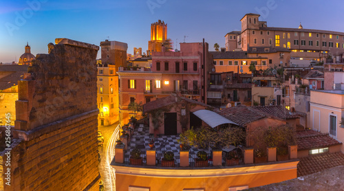 Photography Aerial view of Old Town, Rome, Italy