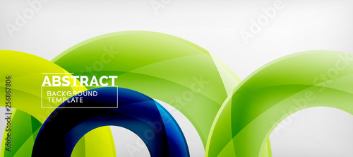 Flying circles geometric abstract background