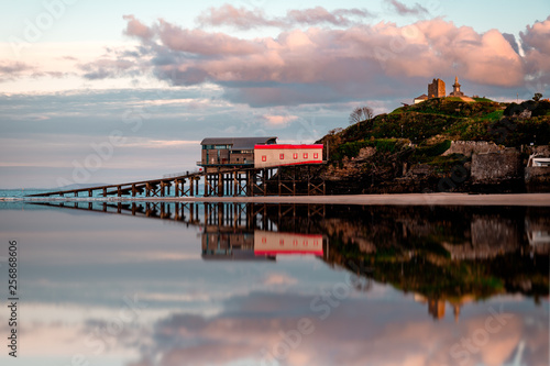 Llifeboat station and slipway at the coastal resort of Tenby in Wales.