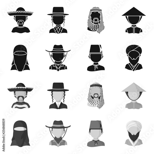 Vector design of imitator and resident sign. Collection of imitator and culture stock vector illustration.