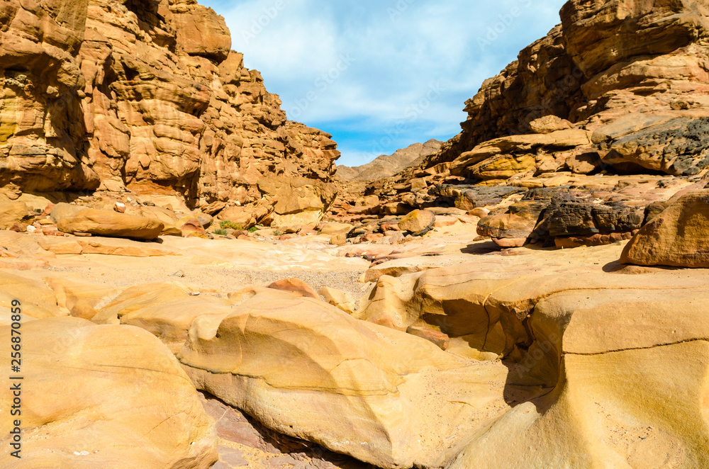 colored canyon with in Egypt Dahab South Sinai