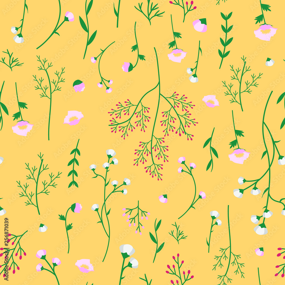 Floral seamless pattern background vector illustration